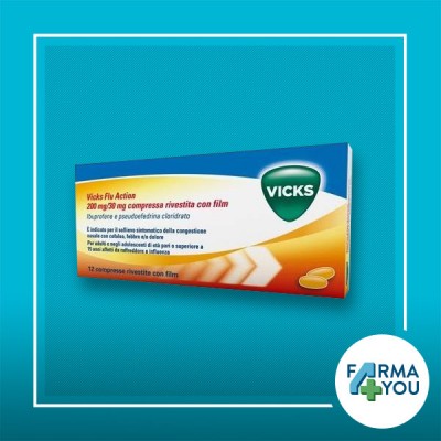 VICKS FLU ACTION%12CPR200+30MG