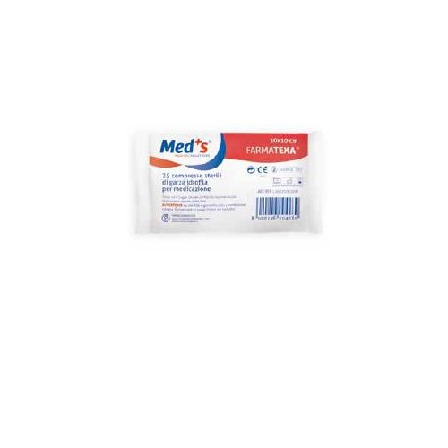 GARZA MEDS 12/8 10X10CM 25PZ