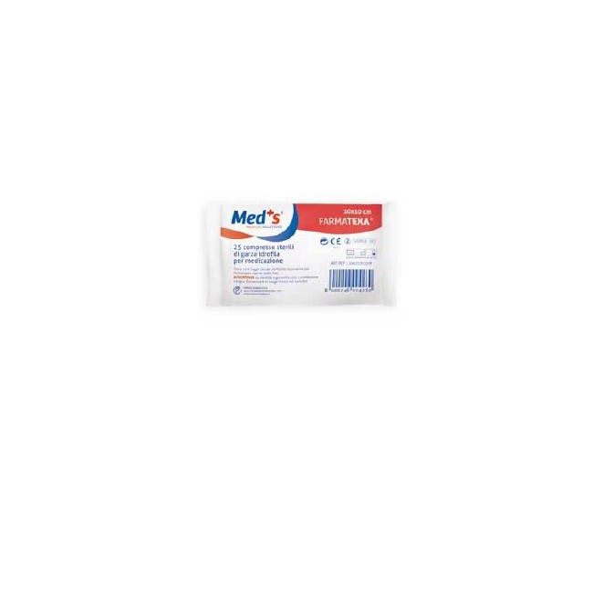 GARZA MEDS 12/8 10X10CM 25PZ