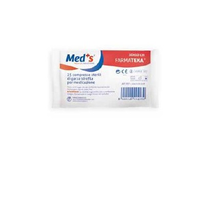 GARZA MEDS 12/8 10X10CM 25PZ