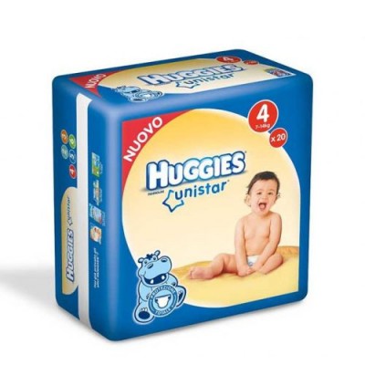 HUGGIES UNISTAR 4 7/18KG 18PZ