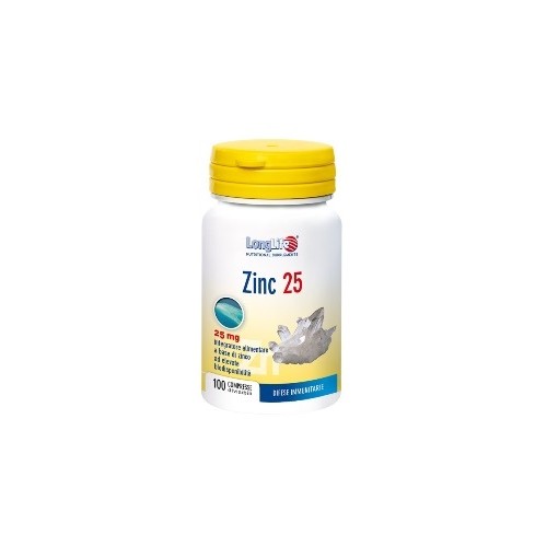 LONGLIFE ZINC 25MG 100CPR