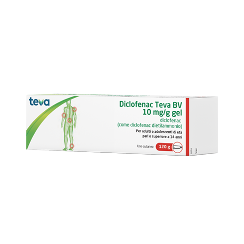DICLOFENAC TEVA%GEL120G 10MG/G