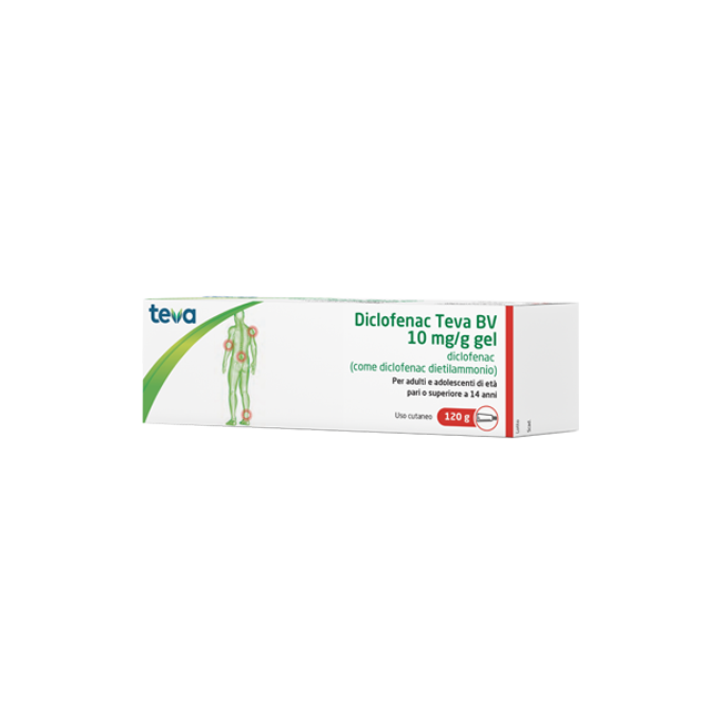 DICLOFENAC TEVA%GEL120G 10MG/G