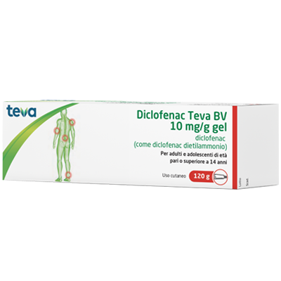 DICLOFENAC TEVA%GEL120G 10MG/G