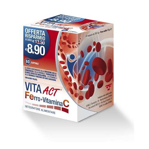 FERRO+VITAMINA C ACT 60CPS