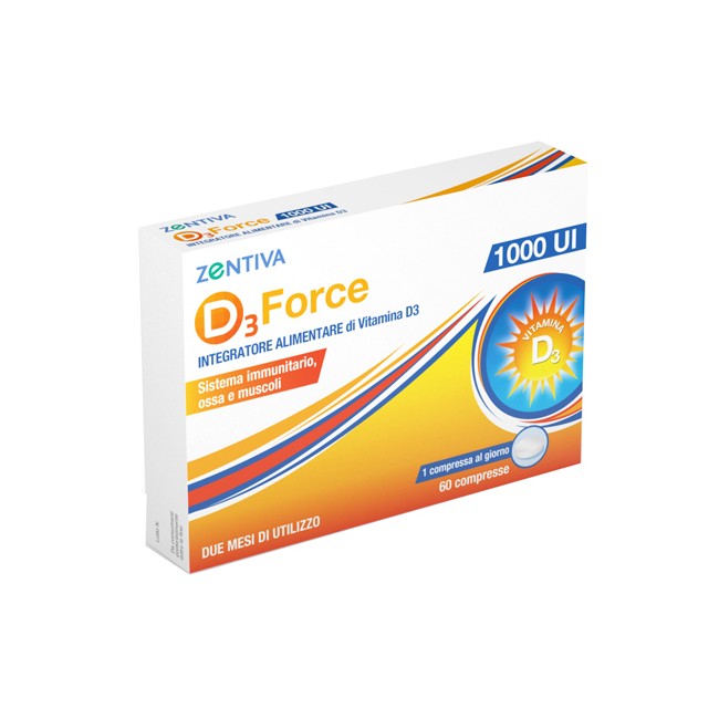 D3 FORCE ZENTIVA 1000UI 60CPR
