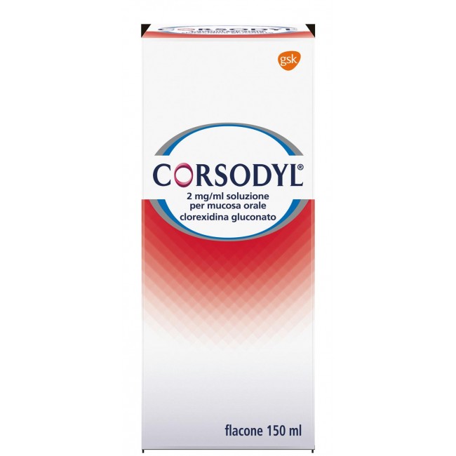 CORSODYL%SOLUZ 150ML 200MG/100