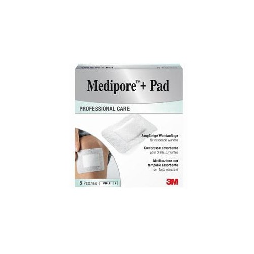 MEDIPORE+PAD MED 10X10CM 5PZ