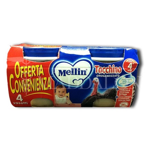 MELLIN OMOG TACCHINO 4X80G