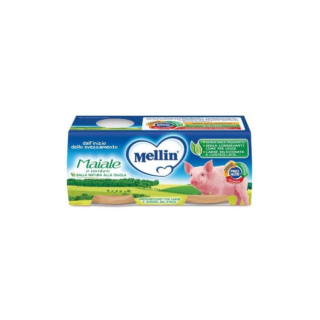 MELLIN OMOG MAIALE C/VERD2X80G